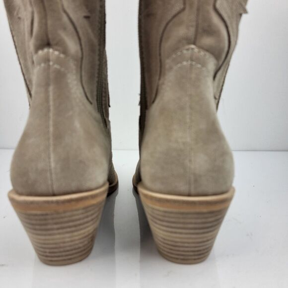 Dolce Vita Samare Western Cowgirl Light Beige Suede Tall Boots Size 5 - Picture 11 of 16